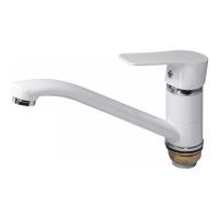 Смеситель для кухни I-TECH, PAVO 40, однорычажный, белый, гайка