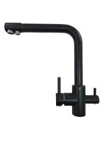 Смеситель для кухни I-TECH, NORMA 44, однорычажный, с подключением к фильтру, черный опал, гайка