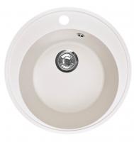 Мойка I-TECH круглая Ø500х190 кварц, белый камень