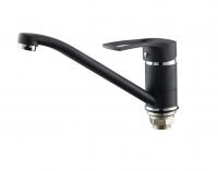 Смеситель для кухни I-TECH, TAURUS 41, однорычажный, черный, гайка