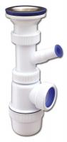 Сифон "Элит" с нерж чашкой Ø70 мм, отводом для стир машины (1 1/2"-Ø40)