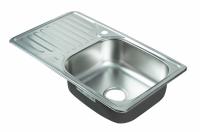 Мойка врезная квадратная с сушилкой слева, матовая