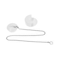 Набор пробка для ванн с метал. цепочкой + держатель для пробки, белый