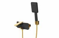 Смеситель для ванны I-TECH, VEGA 20, однорычажный, черный/золото