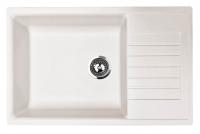 Мойка I-TECH прямоугольная с сушилкой 780x500x200 кварц, белый камень