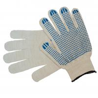 Перчатки рабочие Х/Б с ПВХ, 5 нитей, 10 кл, белые, пара