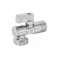 Кран шаровой угловой с фильтром MM (НР-НР), хром
