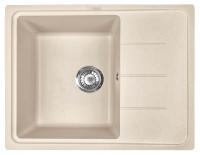 Мойка I-TECH прямоугольная с сушилкой 615x500x200 кварц, песчаный берег