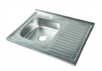 Мойка квадратная накладная с сушилкой справа, матовая