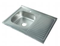 Мойка квадратная накладная с сушилкой справа, матовая