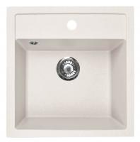 Мойка I-TECH квадратная 510х515х190 кварц, белый камень