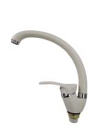 Смеситель для кухни I-TECH, GRUS 46, однорычажный, белый камень, гайка