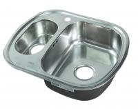 Мойка врезная двойная со скругленными углами, матовая