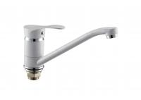 Смеситель для кухни I-TECH, TAURUS 40, однорычажный, белый, гайка