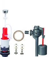 Арматура для бачка кнопочная слив MP, залив TOPY, пластик, боковая подводка