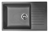 Мойка I-TECH прямоугольная с сушилкой 780x500x200 кварц, черный опал