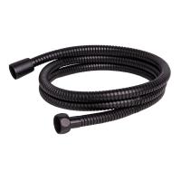 Шланг для душа I-TECH, G1/2"x1/2", двухзамковый, нерж, растягивающийся 150-190 см*15мм, черный