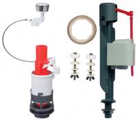 Арматура для бачка кнопочная слив MD, залив JOLLYFILL, пластик, нижняя подводка