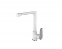 Смеситель для кухни I-TECH, PAVO 41, однорычажный, белый/хром, гайка