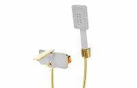 Смеситель для ванны I-TECH, VEGA 20, однорычажный, белый/золото