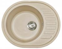 Мойка I-TECH круглая с сушилкой Ø500х620x205 кварц, песчаный берег