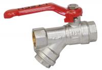 Кран шаровой с фильтром FF (ВР-ВР), ручка