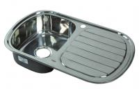 Мойка врезная квадратная с сушилкой справа, полированная