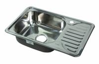 Мойка врезная квадратная с сушилкой справа, полированная