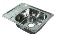 Мойка врезная квадратная с сушилкой слева, полированная