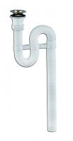 Сифон гофрированный с нерж чашкой Ф70 мм (белый)