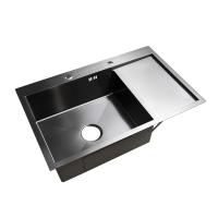 Мойка I-TECH квадратная с сушилкой справа 780x510х200х0,8 сатин, графит