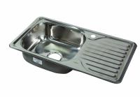 Мойка врезная квадратная с сушилкой справа, полированная