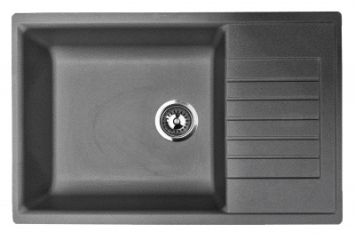 Мойка I-TECH прямоугольная с сушилкой 780x500x200 кварц, черный опал