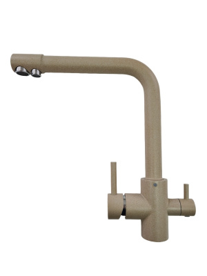 Смеситель для кухни I-TECH, NORMA 45, однорычажный, с подключением к фильтру, гайка, песчаный берег, гайка