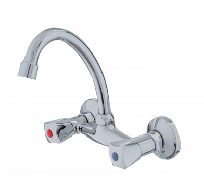 Смеситель для кухни ЭКОНОМ 405, двухвентильный, настенный