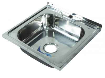 Мойка квадратная накладная, полированная