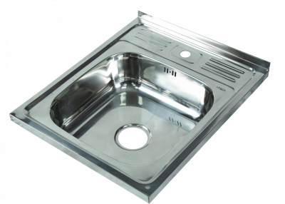 Мойка квадратная накладная, полированная