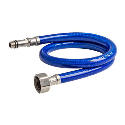 Гибкая подводка для смесителя 1/2"хМ10х18 Сталь+ПВХ синяя