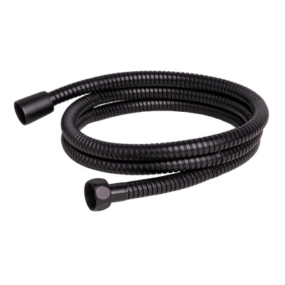 Шланг для душа I-TECH, G1/2"x1/2", двухзамковый, нерж, растягивающийся 150-190 см*15мм, черный