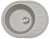 Мойка I-TECH круглая с сушилкой Ø500х620x205 кварц, серый жемчуг