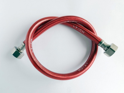 Подводка д/воды I-TECH FF 1/2", сталь+ПВХ, холод-горяч, крас., Standart
