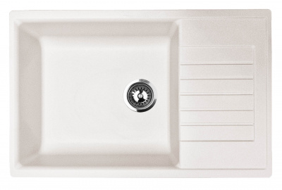 Мойка I-TECH прямоугольная с сушилкой 780x500x200 кварц, белый камень