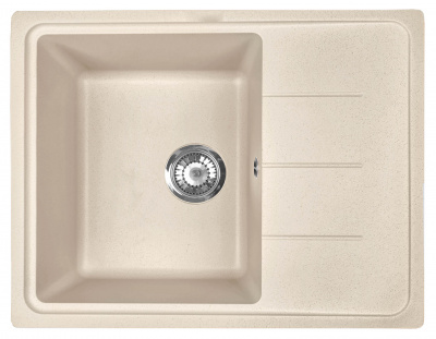 Мойка I-TECH прямоугольная с сушилкой 615x500x200 кварц, песчаный берег