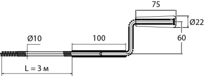 Трос сантехнический пружинный Ø 10 мм