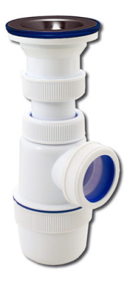 Сифон "Элит" с нерж чашкой Ф70 мм (1 1/2"-Ф40)