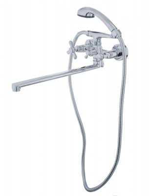 Смеситель для ванны I-TECH, LACERTA 20, двухвентильный, излив 35 см