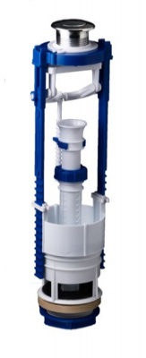 Клапан сливной кнопочный, металлизированная кнопка