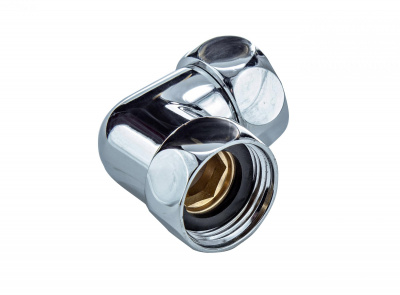 Соединение для полотенцесушителя угловое FF 1"