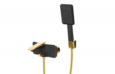 Смеситель для ванны I-TECH, VEGA 20, однорычажный, черный/золото