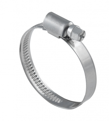 Хомут червячный , нержавеющая сталь